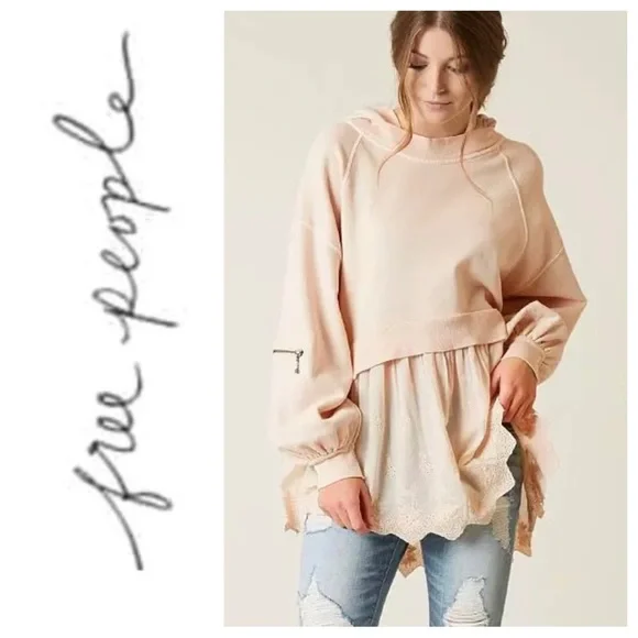 COPY - COPY - Free People Sweet Streets Hoodie 22” P2P XS - Picture 1 of 8